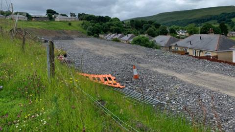 How the site in Nantyglo looks now the land has been excavated