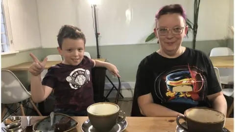 Kate Bradbrook/BBC boy and his mum