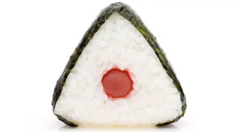 An onigiri with nori 