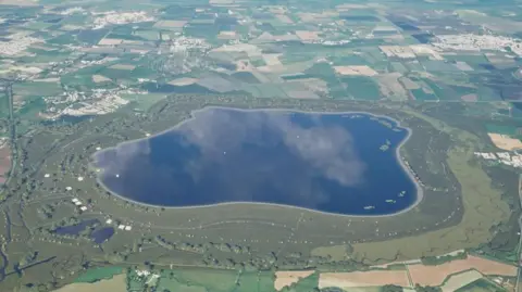 Thames Water A CGI impression of an aerial view of the SESRO reservoir seen from the north