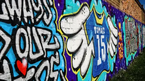 Youth Focus: North East Spray paint memorial wall
