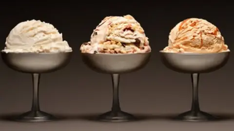 David Three bowls of David ice cream. 