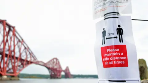 Getty Images social distancing sign