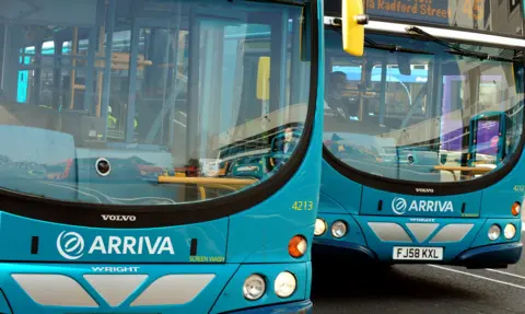 Buses in Derby Bus Station