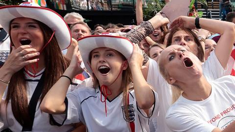 England fans during the Women's World Cup