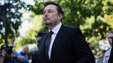 Getty Images CEO Elon Musk outside the Russel Senate Office Building on Capitol Hill on Wednesday, September 13, 2023.