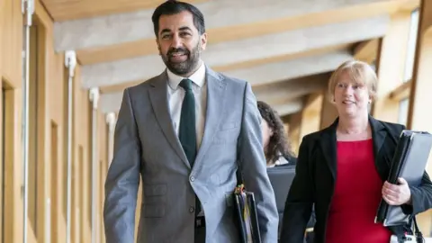 PA Media humza yousaf and shona robison
