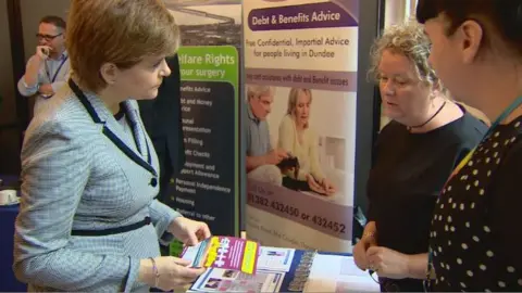 BBC Nicola Sturgeon in Dundee