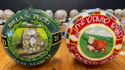 This year's Royal Shrovetide Footballs