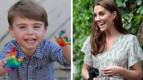 The Duchess of Cambridge/Getty Images Prince Louis and Duchess of Cambridge