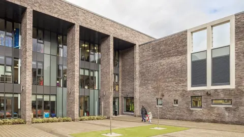 Ross Campbell. Photographer. Glendale Primary School and Bunsgoil Ghàidhlig Ghleann Dail in Glasgow- integrates two school populations while maintaining individual identities