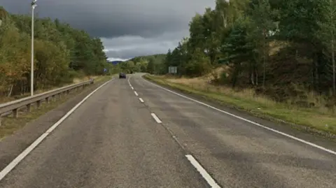 Google The A9 near Crubenmore in the Highlands