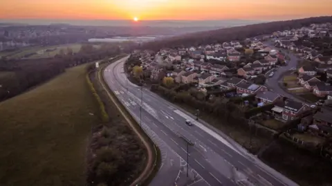 Drone footage of Rotherham