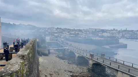 BBC A photo of the gun salute