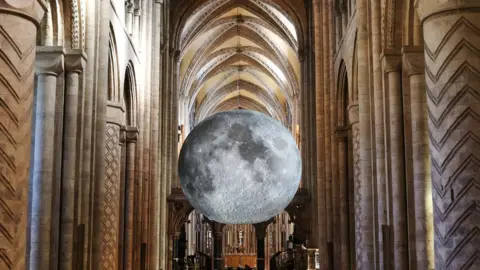 Durham City Council The moon model in Durham Cathedral