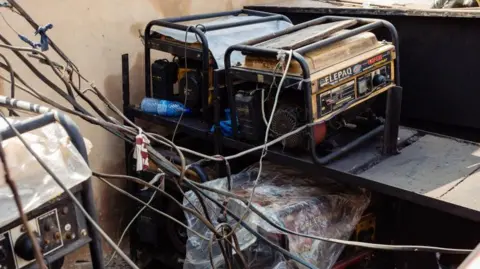 Diesel generators for power outages, at a market in Lagos, Nigeria, on Saturday, Sept. 30, 2023