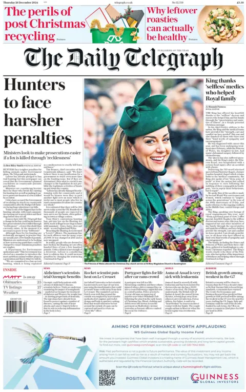 Daily Telegraph: Hunters to face harsher penalties.