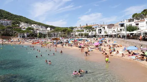 Getty Images The beaches of the Costa Brava full of people