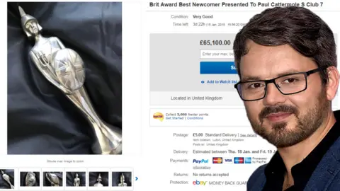 Getty Images, eBay S Club 7's Paul Cattermole has listed his Brit Award on eBay