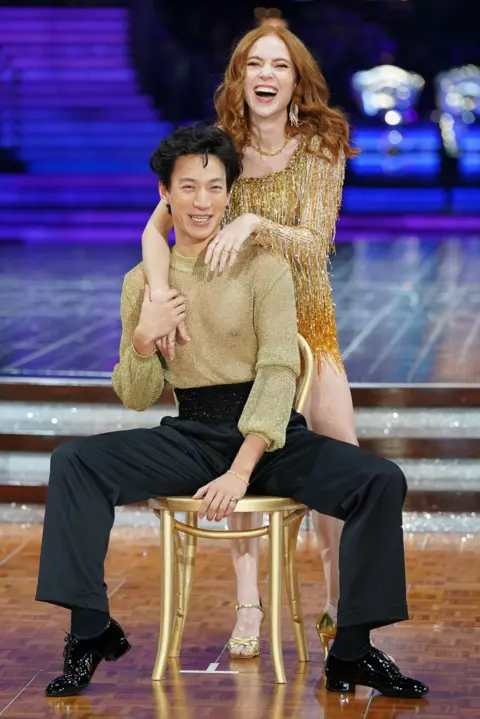 PA Media Angela Scanlon and Carlos Gu