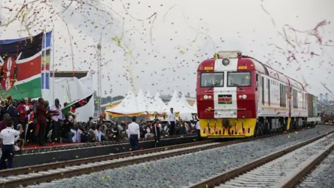 EPA Celebrating launch of new railway