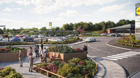 Quora/Harris Partnership Artist's impression of development and units 