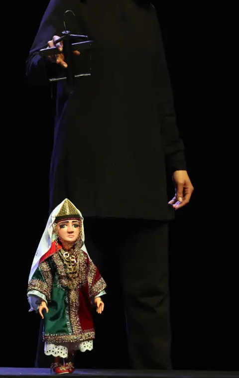 EPA Nelbess Tounssi' puppet show produced by Tunisian National center for puppetry arts during the opening ceremony of the fourth edition of the Carthage International Puppetry Arts Festival (JAMC) in Tunis, Tunisia, 11 March 2023. The fourth edition of JAMC is held from 11 to 18 March in Tunis and other cities across the country, where more than 100 puppeteers from all over the world will participate. The theme of this edition "Puppets, Art and Life". Spain is this year's guest of honour