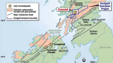 Scotgold Geological map