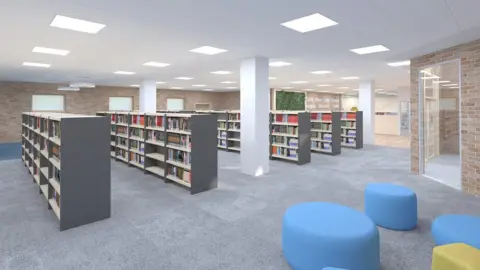 Gloucestershire County Council Artist's impression of the new Stroud Library