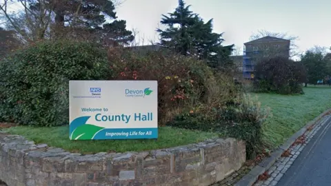 Google Devon County Hall sign