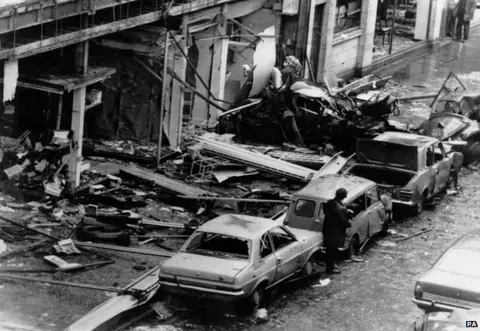 PA The aftermath of the Talbot Street bombing in Dublin, 17 May 1974