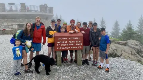 Project 50 in 50 With supporters at Mount Mitchell