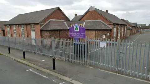 A Google Street View screengrab of the entrance to Blackhall Primary School in Hartlepool