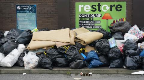 Rubbish on street 