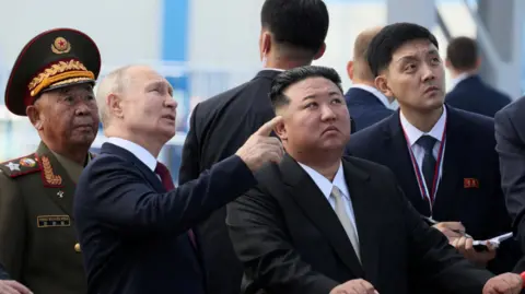 Reuters  Vladimir Putin and North Korea's leader Kim Jong Un visit the Vostochny Сosmodrome in the far eastern Amur region, Russia, in September 2023