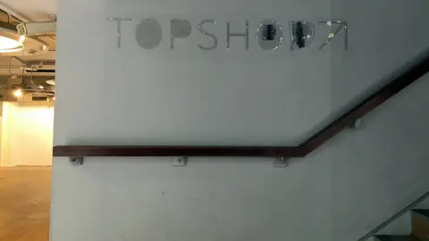 Interior of the closed Topshop in Blackpool