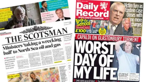 composite image of the scotsman and daily record