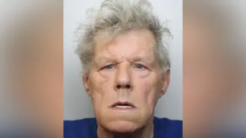 David Hill, a man with a blue t-shirt and wild grey hair