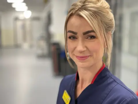 BBC/Mark Norman Jo Williams, head of nursing for urgent emergency care at the QEQM