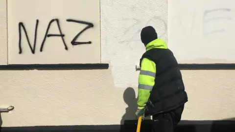 BBC Racist graffiti in Grangetown