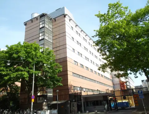 Swedish Prison and Probation Office Kronoberg remand prison seen from the street outside