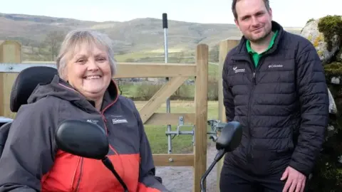 Yorkshire Dales National Park Debbie North with Malhamdale Area Ranger Rob Ashford