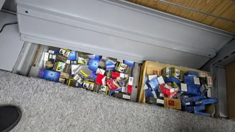 wolverhampton raids seized thousands of cigarettes and other counterfeit goods Wolverhampton raids see thousands of illegal vapes and cigarettes seized