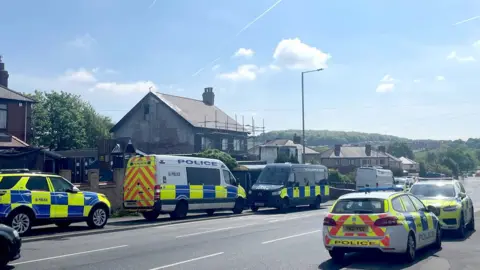 PA/Dave Higgens Police asked residents to leave their homes on Wednesday