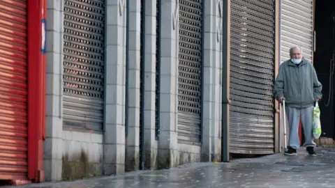 Getty Images Merthyr Tydfil in lockdown