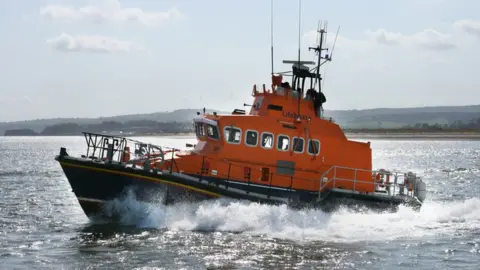 Getty Images A lifeboat ship at sea