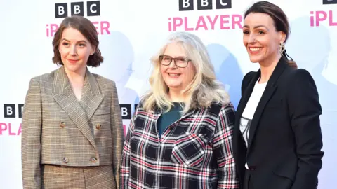 Getty Images Gemma Whelan, Sally Wainwright and Suranne Jones