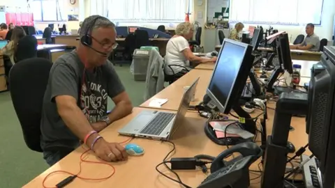 BBC A contract tracing team in Pontypool