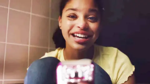 Sandy Hook Promise A girl cries while texting her mum