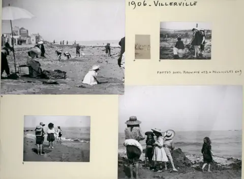Jacques Henri Lartigue A family album page showing beach holiday photographs
